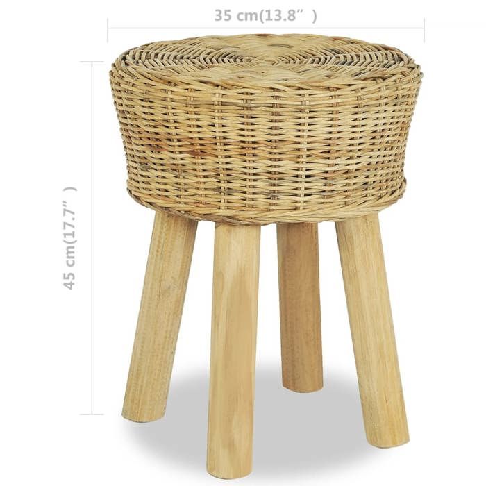 Maison Exclusive - Tabouret de bar Rotin naturel