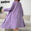 GMXIA Autumn and Winter Flannel Robe Three-piece Suit Sexy Pajamas Homewear Thickening