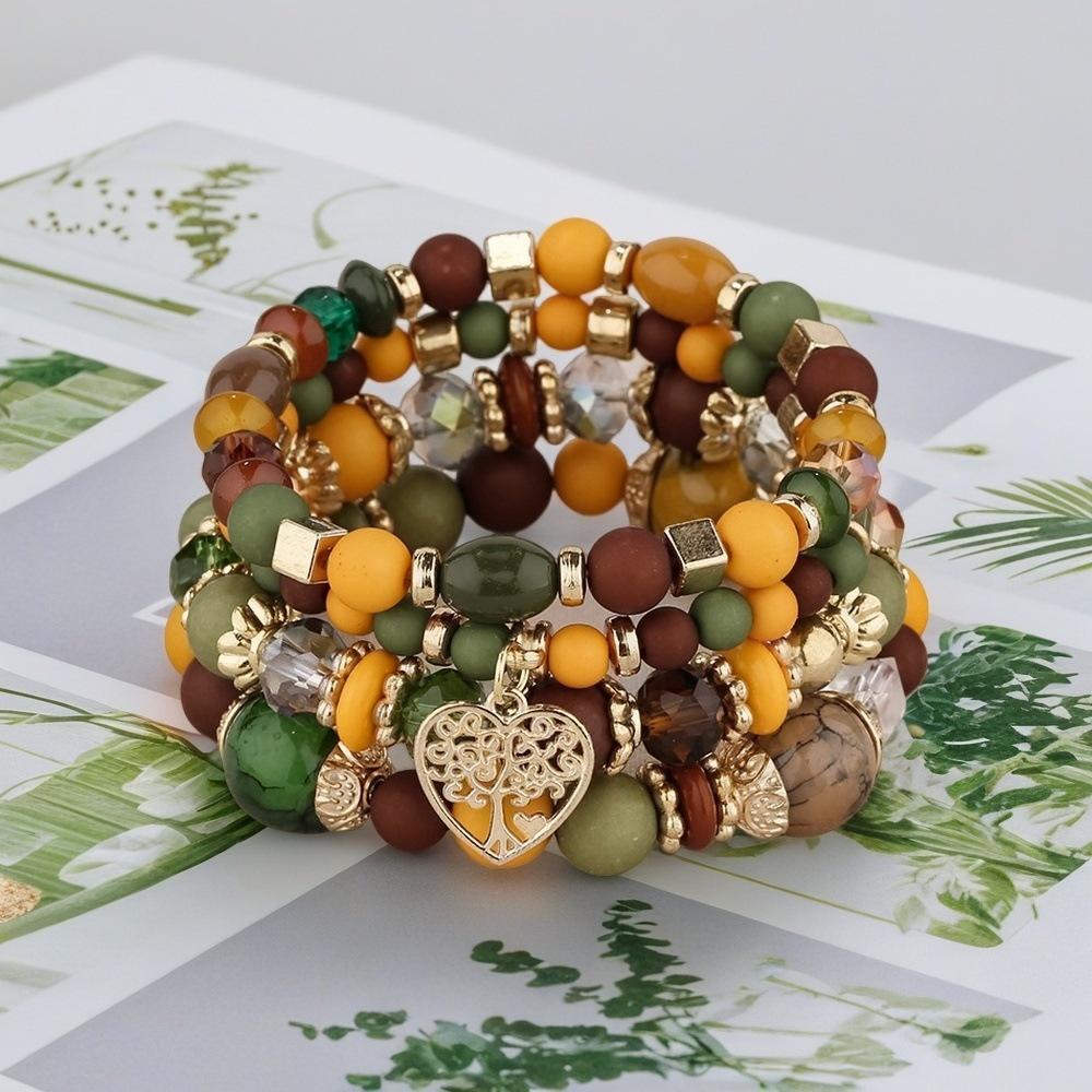 JYL TS Bracelet Coffee Bean Evil Eye  Brings Warmth & Protection dark color электрические лаванды