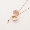 Fashionable and Trendy New Cute and Niche Design Five Pointed Star Love Pink Opening and Closing Box Necklace for Woman