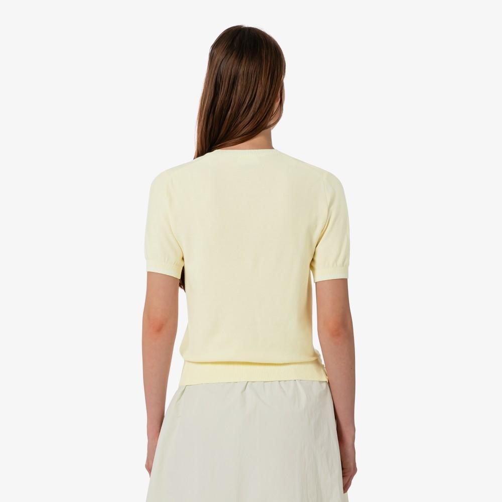 [lacoste] Women's Basic Short-Sleeve Round Neck Sweater AF335E-56GS7G