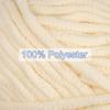 uxcell Velvet Yarn, Blanket Yarn, for Crocheting Bags, Scarves, Hats, 6-Piece Ultra-Soft Polyester Soft Knit, 100g, Cream