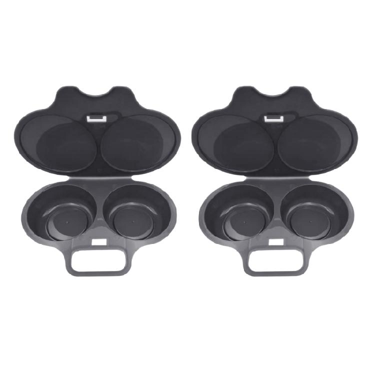Apartment Kitchen Egg Steamer Container for Microwave Use, Two-Section Plastic Egg Poacher for Fast Breakfast Cooking
