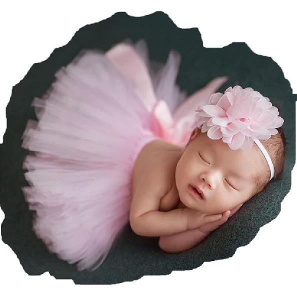 Ylsteed Newborn Girls Photography Prop Infant Tutu Skirt Newborn Lace Tulle Skirt Girl Photo Shoot Outfits Infant Princess Costume Clothes Photo