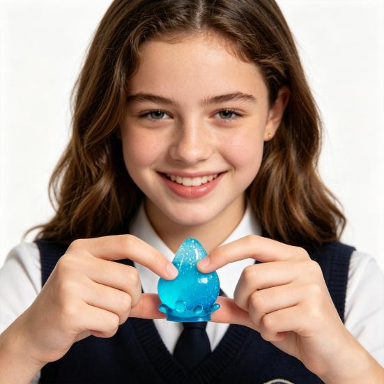 2 Stück Wassertropfen Stressabbau Spielzeug Angstreduktion Klarer Wassertropfen Sensorisches Knet-Fidget-Spielzeug Tragbarer Dekompressions-Stressball
