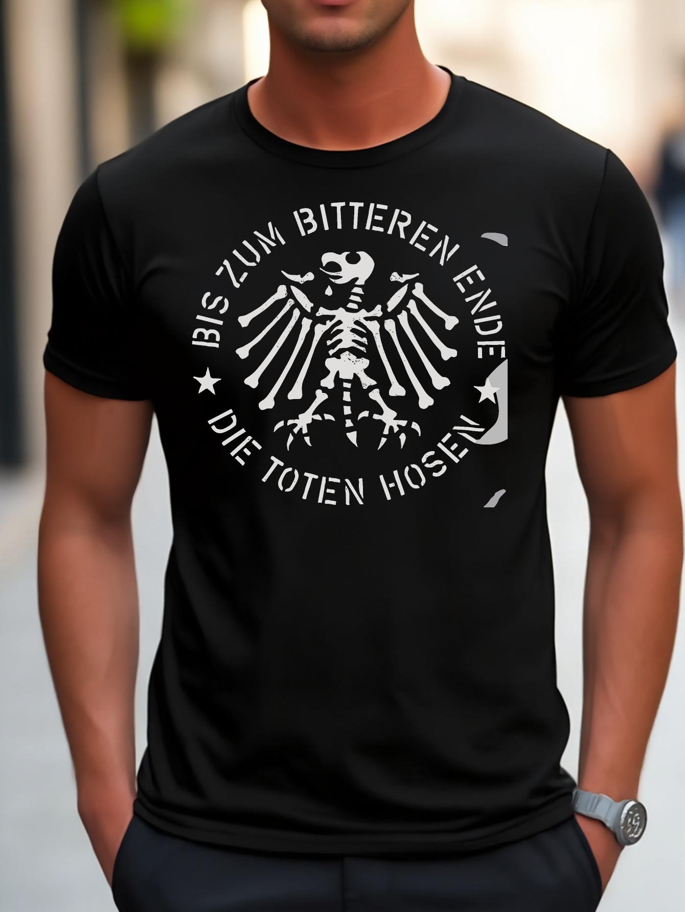 Cotton Blend T-shirt - BISZUM BITTEREN DIE TOTEN HOSEN Graphic Print XXXL