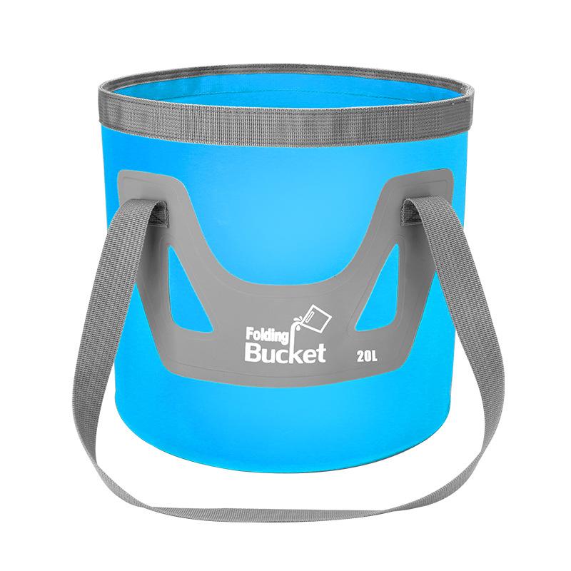 

Pvc Waterproof Bucket Bag, Foldable Waterproof Fishing Bag, Outdoor Camping Fishing Bucket, Car Wash Bucket. 12L небесно-голубой