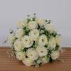 18 Heads Real Happy Flower 6 Colors Photography Photo Gift Natural Simulated Rose Mini Rose Flowers Decorative Home Decorative