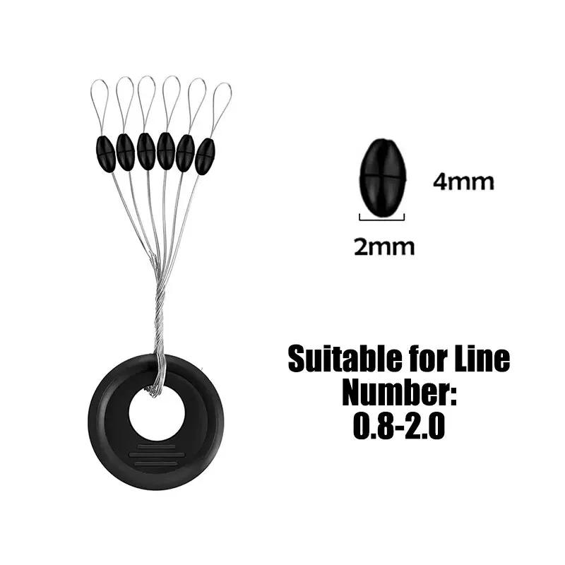 1Pc Set Rubber Space Beans Oval Stopper Fishing Bobber For Fly Fishing Accessories Spinner Bait Fish Tool