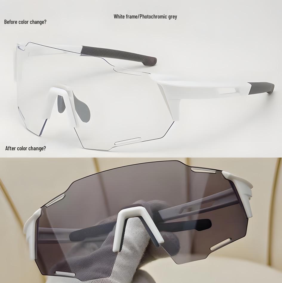 Day-Night Color-Changing Cycling Sunglasses: Trendy, Windproof, Sandproof, Night Vision Sports Glasses for Driving