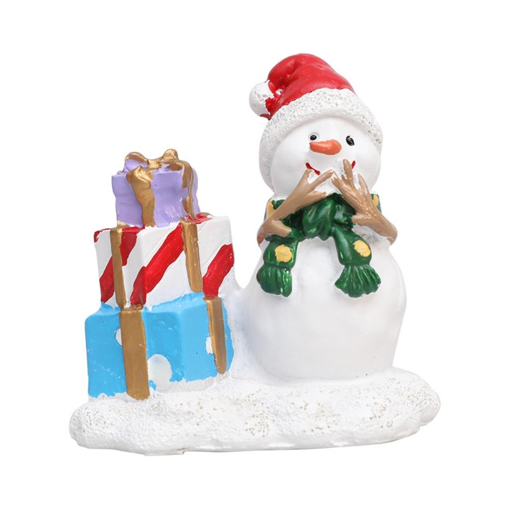 Realistic Santa Claus Gift Box Statue Cute Merry Christmas Decorations  Children Gifts