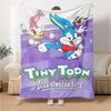 Tiny Toon Adventures Flannel Blanket Super Soft Warm Cozy Blanket For Sofa Bed Office Travel Allseason Home Decor Gift