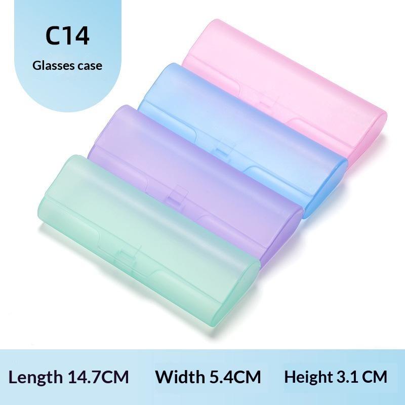 Sunglasses Case Hard Frosted Plastic Ultra Light Portable Dustproof Eyewear Storage Box for Business Trip Travel