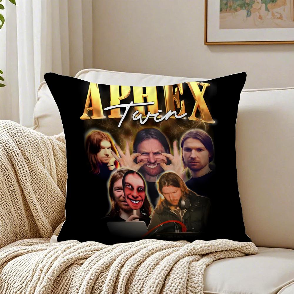 musician experimental AAphex TTwin Cushion Cover Pillowcase Antidustmite living Room Sofa Decor Cushion Room