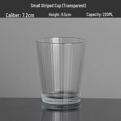 Shangqi Striped Glass Mouthwash Cups