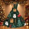 Women's Retro Off-Shoulder Sexy Printed Dress for Christmas Party