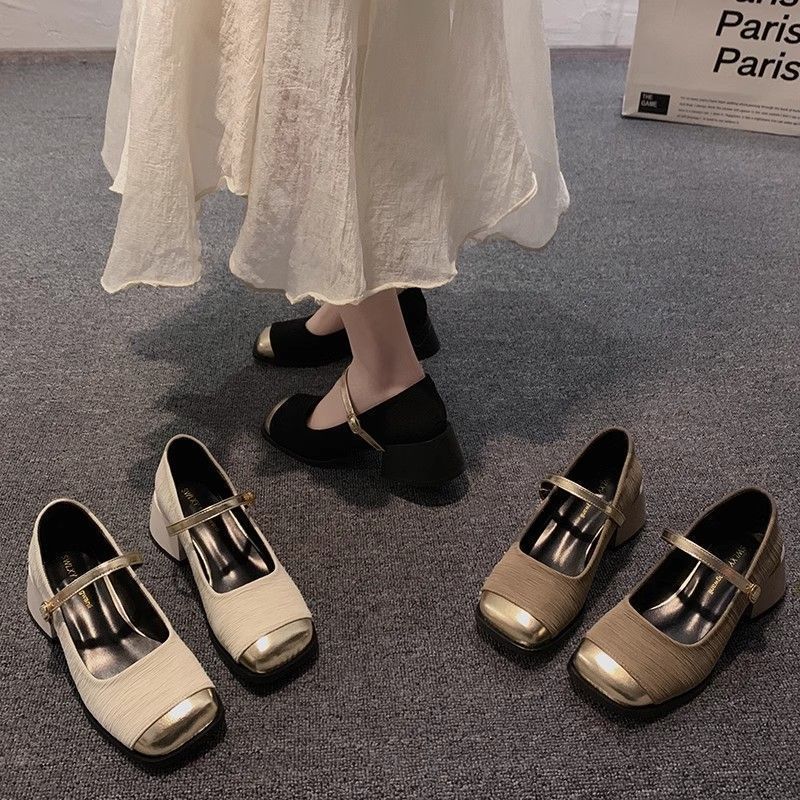 Increase the Popularity of Summer Internet Celebrities Are Not Tired Mary Jane Shoes Women's Retro British Style Single Shoes Soft Sole Spring Feet