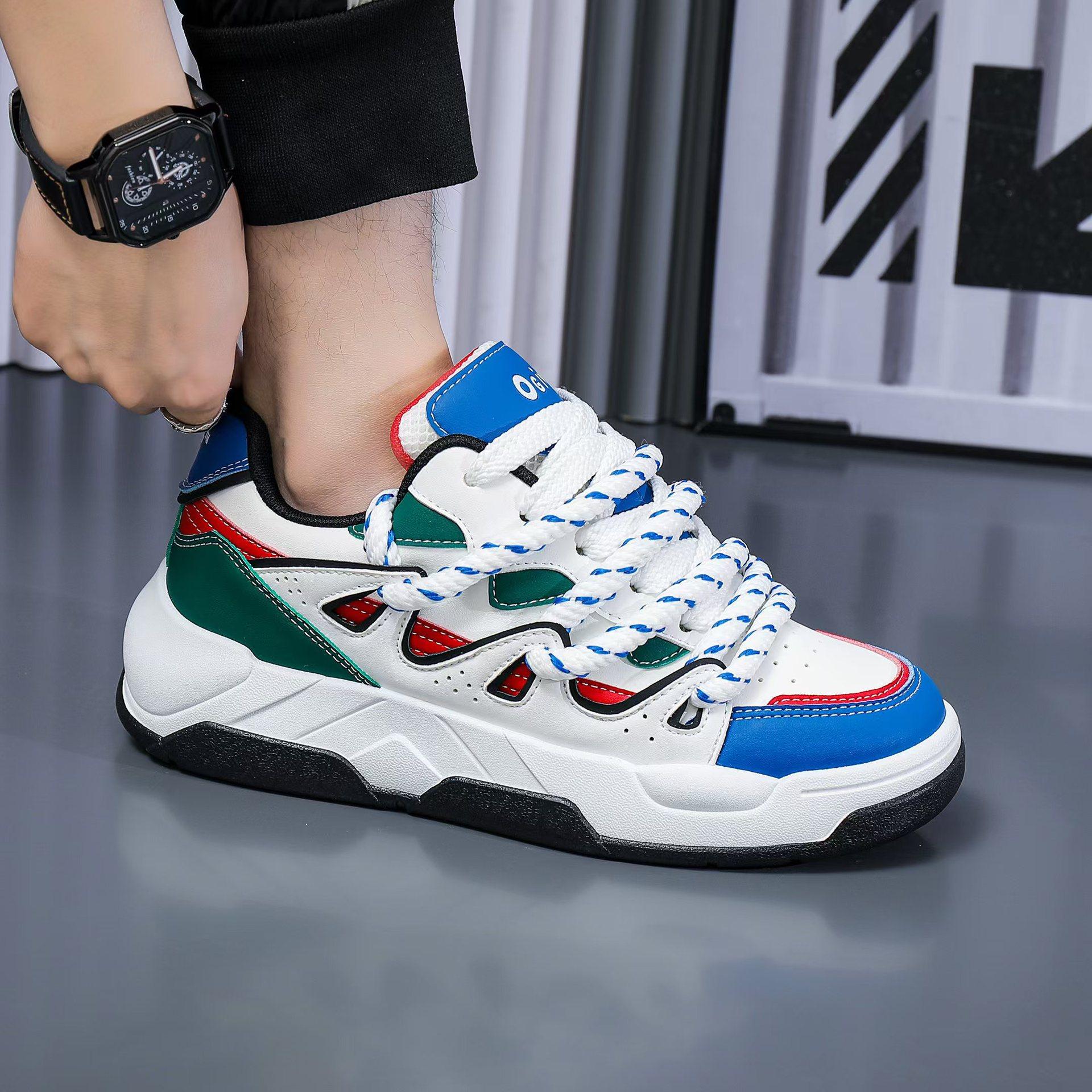 

Модная обувь для мужчин Популярные универсальные спортивные повседневные кеды на платформе из ПУ кожи с трендовым дизайном Zapatillas Hombre 45 сапфир синий