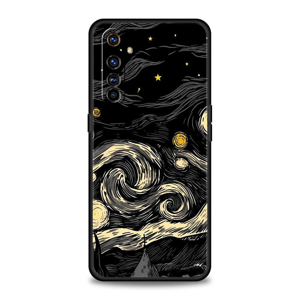 Planet and starry sky art Phone Case For Realme 12 11 10 9 8 5G 7 6 GT5 GT3 GT2 Pro Plus C21 C11 C25 C35 GT Neo 2 3 3T 5 Cover