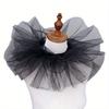 Pompom Tulle Mock Collar for Clown, Victorian Court Theatrical Accessories for Easter Performance
