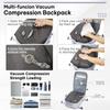 Travel Vacuum Backpack with Vacuum Compression Pump, Large Capacity Airplane Travel Backpack Women Men Expanded Laptop Backpack