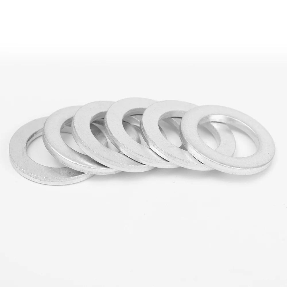 10-100pcs M14 Car Sealing Gasket Aluminum Screw Washer Auto Engine Bottom Oil Drain Screw Sealing Gasket Accessories for Honda