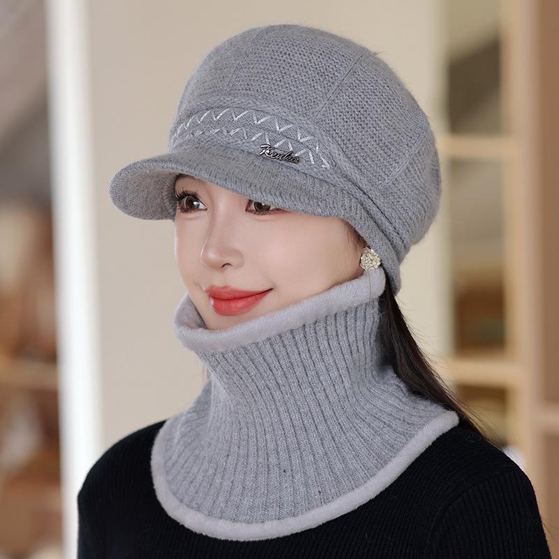 Nowa czapka polarowa Damska zimowa moda Wełniana czapka Pogrubiona Ciepła Ochrona uszu Zimna Kaczuszka Dzianinowa czapka