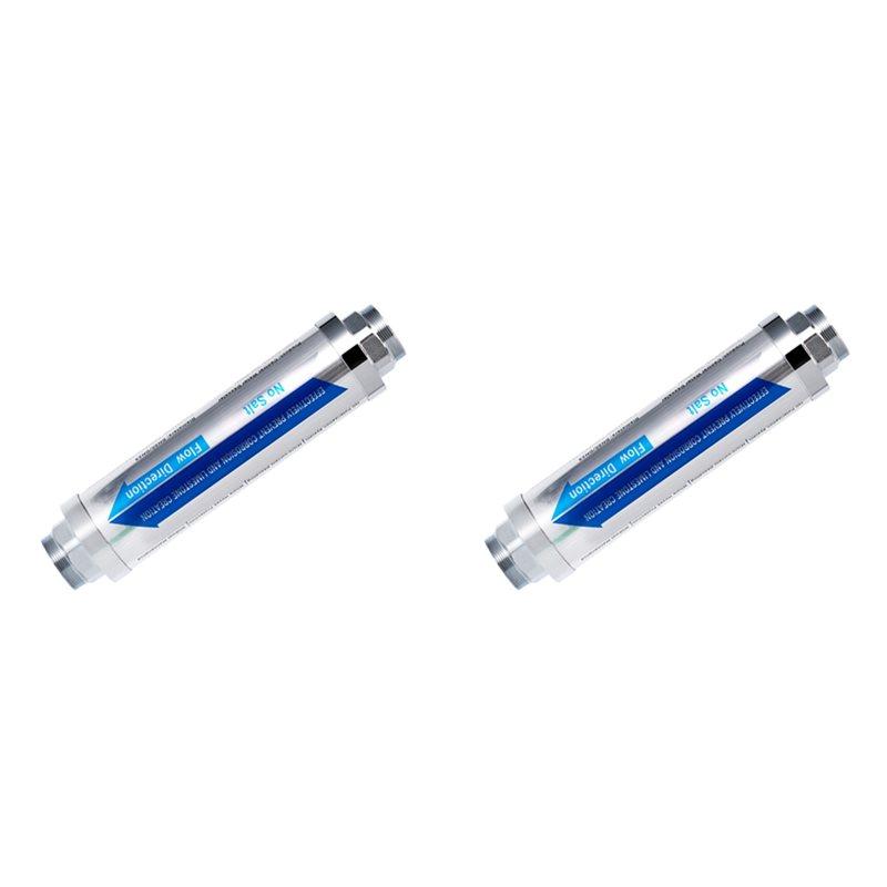 

2X Полноценный центральный умягчитель воды для всего дома Фильтр от накипи Предотвращает образование накипи на водопроводных трубах Интерфейс 3/4 дюйма