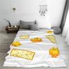 3D Cheese Pattern Variety Design Blankets Soft Warm Flannel Throw Blanket Cover for Bed Living Room Picnic Travel Home Couch