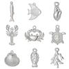 Teamer Stainless Steel Sea-life Marine Fish Turtle Crab Lobster Charms for Jewelry Making DIY Summer Cute Pendant Wholesale