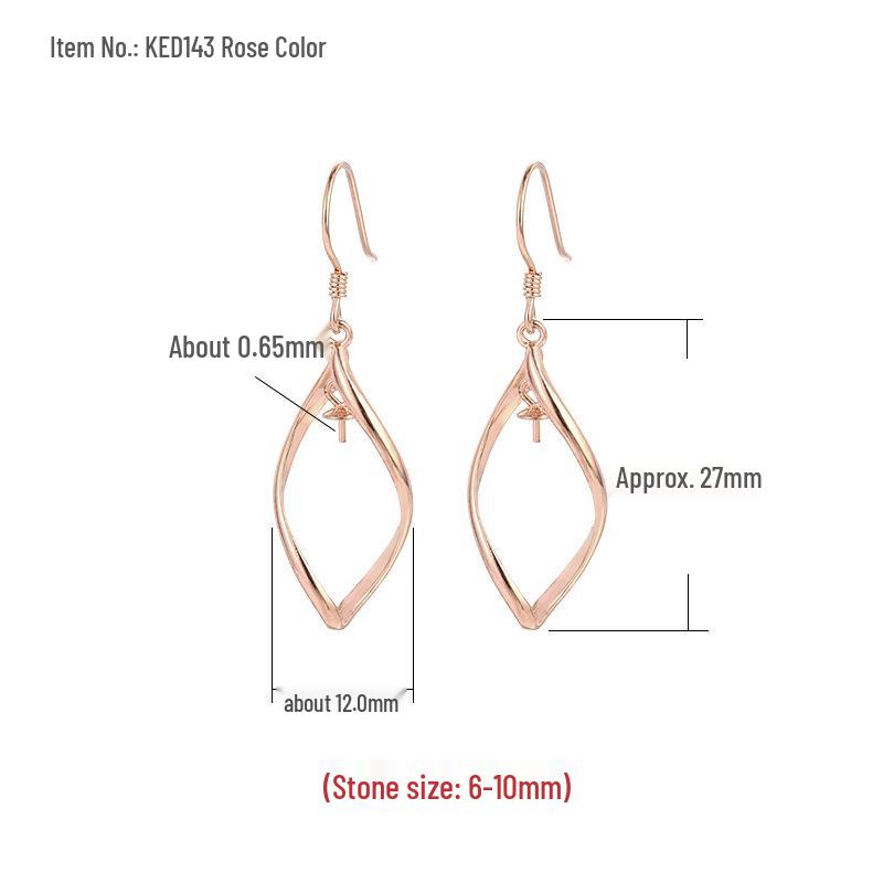 

Основа для геометрических свисающих серег из стерлингового серебра S925 с позолотой 18 карат для DIY минималистичных серег с янтарем и жемчугом в японском/корейском стиле 925 Silver