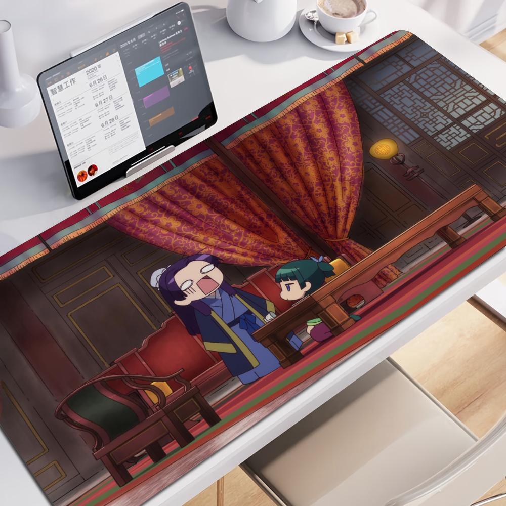 Apothecary Diaries Anime Gamer Computer HD Mauspads XXL Mauspads Natürlicher Gummi Rutschfeste Teppiche XXL Tischmatten Schreibtischzubehör