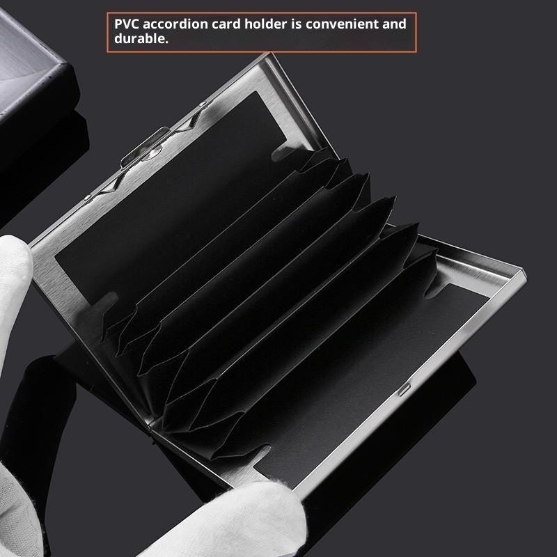 1 Adet Kartvizitlik Rfid Kredi Kartı Tutucu Paslanmaz Çelik Kimlik Kartı Kılıfı İnce Metal Cüzdan