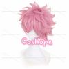 MHA Pinky Ashido Mina Cosplay Wig Women Fluffy Pink Wig Cosplay Anime Cosplay Wig Heat Resistant Synthetic Wigs