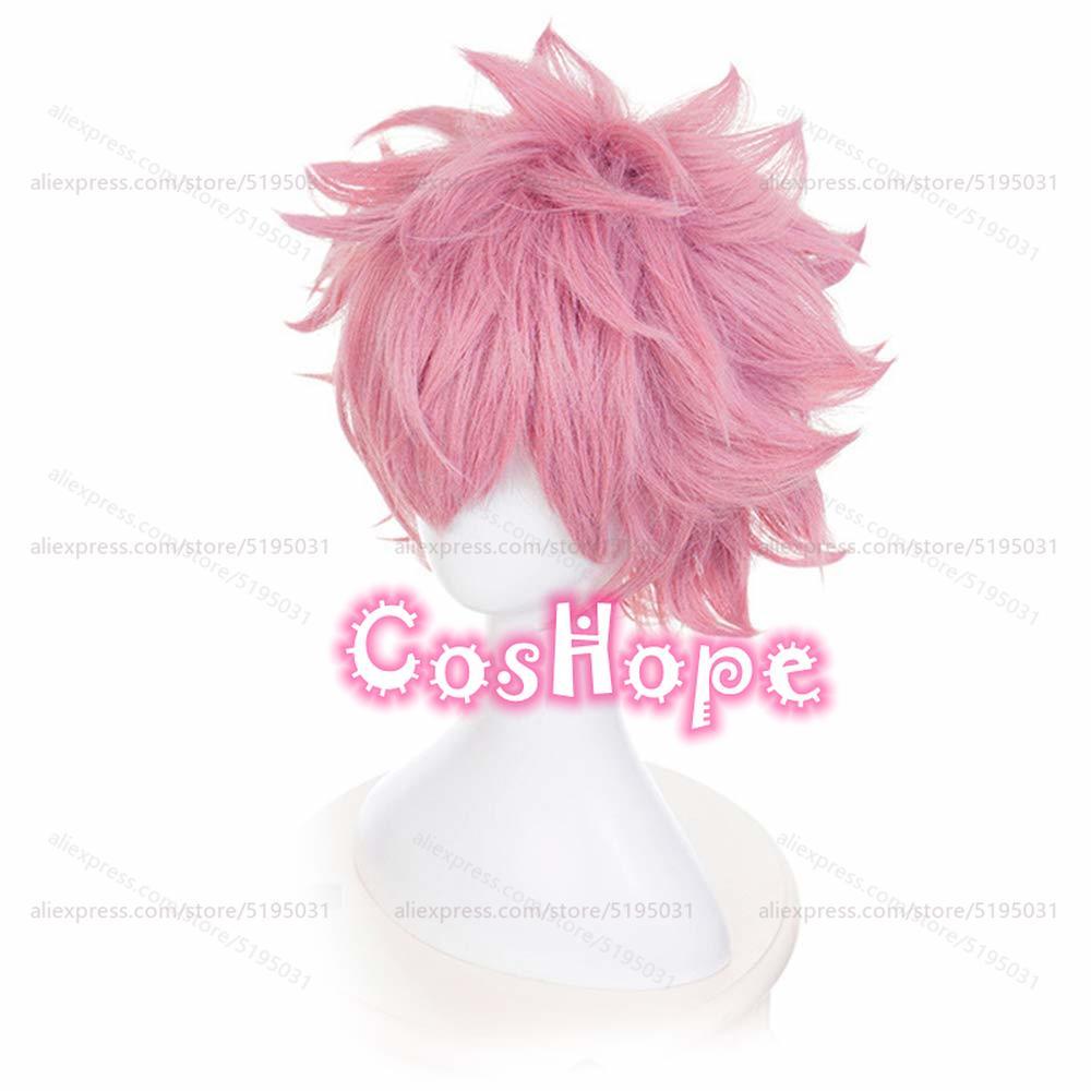 MHA Pinky Ashido Mina Cosplay Wig Women Fluffy Pink Wig Cosplay Anime Cosplay Wig Heat Resistant Synthetic Wigs