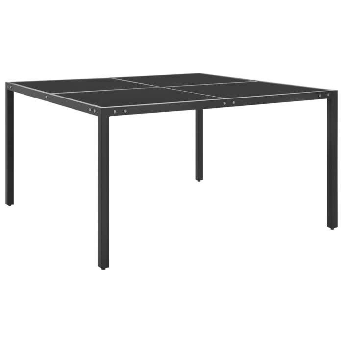 Maison Exclusive - Table de jardin Anthracite 130x130x72 cm Acier et verre