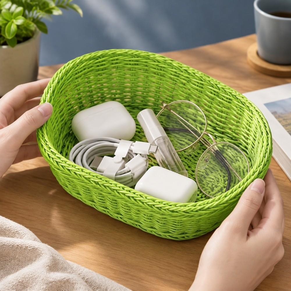 Hardness Bread Fruit Vegetables Basket Household Rattan Basket Restaurant Serving Tabletop Display