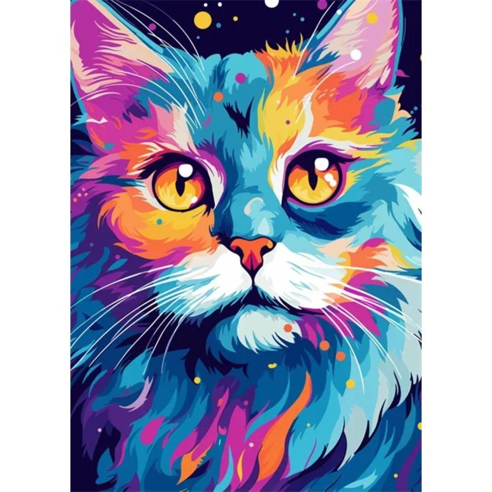 Abstrakt Färgstark Vilda Djur Canvasmålning Bläckfisk Katt Apa Lejon Graffiti Popkonst Målare Väggkonst Väggmålning för Heminredning