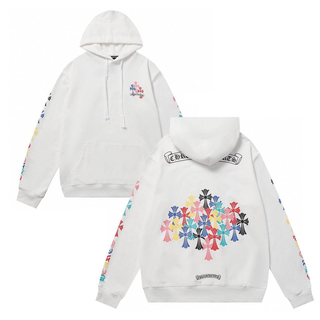803 CHROME HEARTS Autumn and Winter New Plus Size Classic Style Logo Hooded Sweatshirt, Suitable for Couples to Wear