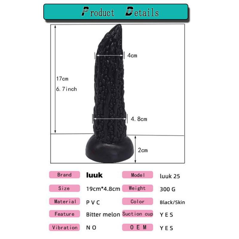 Big Silicone Simulate Dildos with Momordica Skin Surface Anal Plugs Masturbation Sex Toys for Women