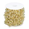 1 Roll Prl Bds Chain Artificial Prl Strand Trim String for Flower Wrth Wedding Bouquet Party Decoration