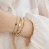 Blue Silk Thread Woven Retro Gold Koi Small Fish Simple and Extremely Thin Bracelet Hand Rope Stacking Belt