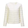 2022 Women's Slim-Fit Collarless Down Jacket - Lightweight Autumn/Winter Round Neck