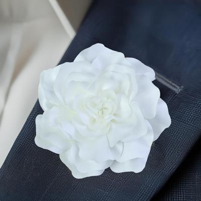 Blombroschnål Boutonniere Klassisk Diameter 20cm med Klämma Dekorativ Korsage Revers för
