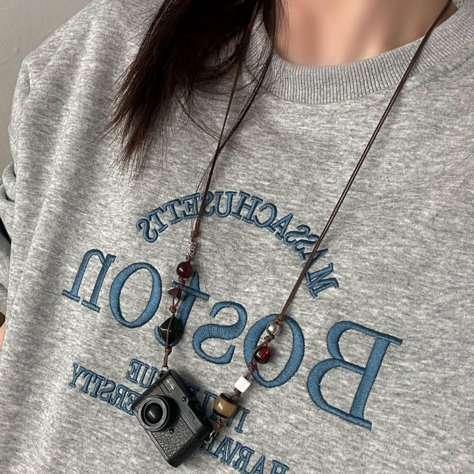 

Модное ретро-ожерелье с подвеской в виде светящейся камеры для мужчин и женщин – цепочка для свитера в стиле хип-хоп