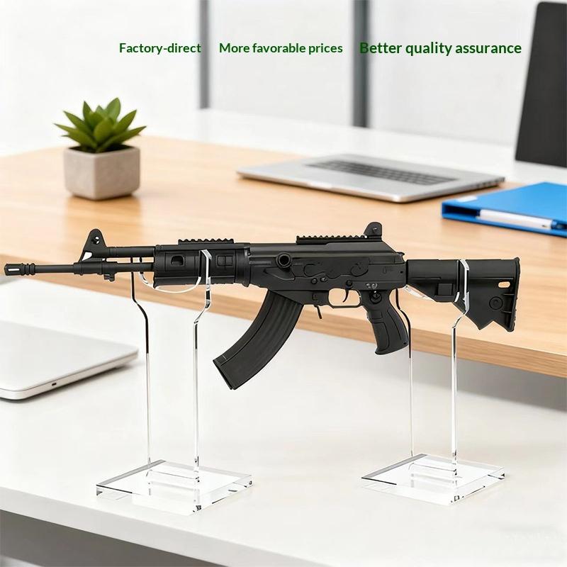 Supporto Display in Acrilico Trasparente per Pistola a Mano Porta Rack per Pistole per 5 Ingranaggi Regolabile Rack Espositore per Modelli di Pistole Giocattolo Corte