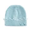 Winter Dilapidated Hole Skullies Beanies Solid Color Hip-Hop Warm Skullcap Bonnet Retro Broken Brim Knitted Hat for Women Men