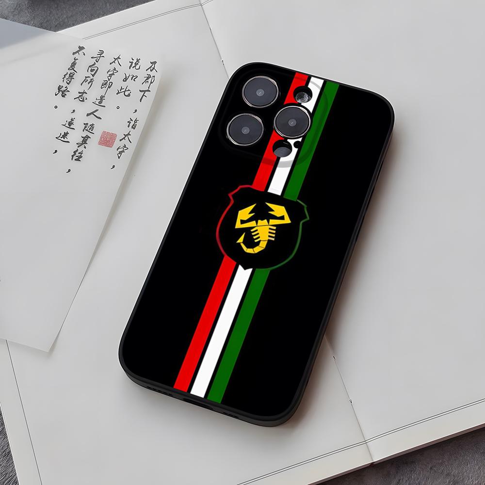 ABARTH Italia Funda para Teléfono de Coche para iphone 14 13 16 11 15ProMax 12 Pro Max Mini Xr Xs X 7 Plus Fundas
