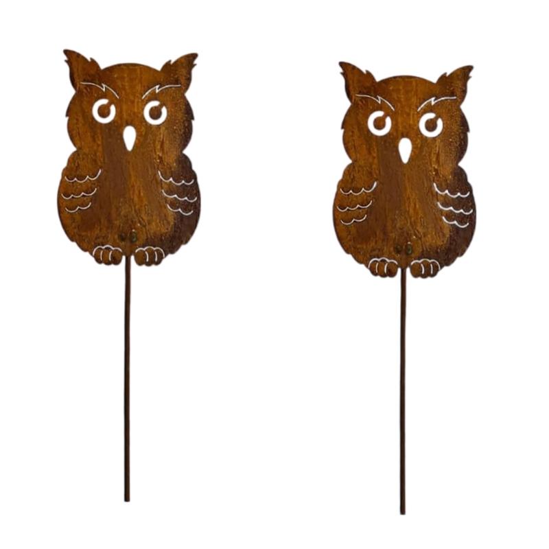 Decorațiuni Metalice de Curte cu Animale Artă de Grădină Animale Ruginite pentru Decorațiuni Exterioare Țăruș Decorativ de Exterior Accesoriu pentru Gazon