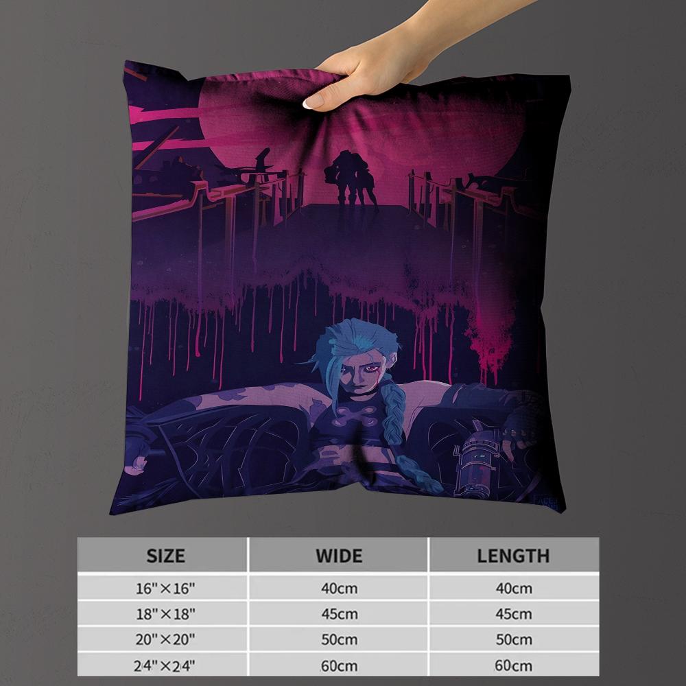 Game Arcane Legends Jinx Main Characters Art Pillow Gifts Home Office Furnishings Bedroom Sofa Car Cushion Cover Case 45x45cm